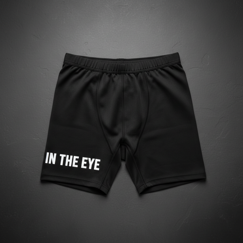"In the Eye" Compression Shorts — Men's in Black